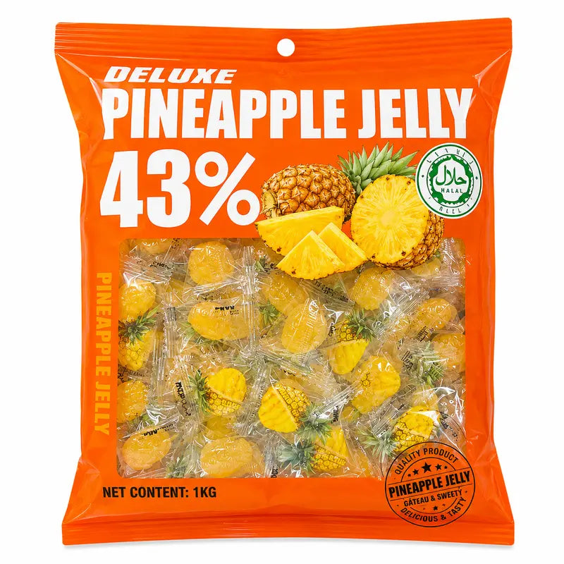 Gummy de Abacaxi 43% suco da Fruta | Balas Jelly Veggie