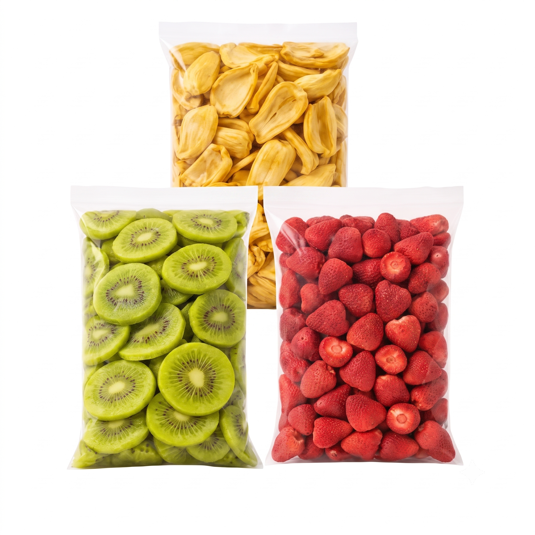 Mix Crocante Natural – Trio de Frutas Irresistível Jaca + Kiwi + Morango